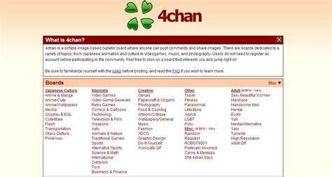 4chan adult|List of Internet forums